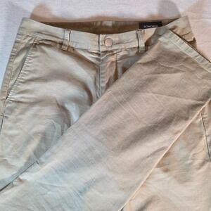 Bonobos Men's Stretch Chino Pants Tan Khaki‎ 31x32 Cotton Spandex Flat Front